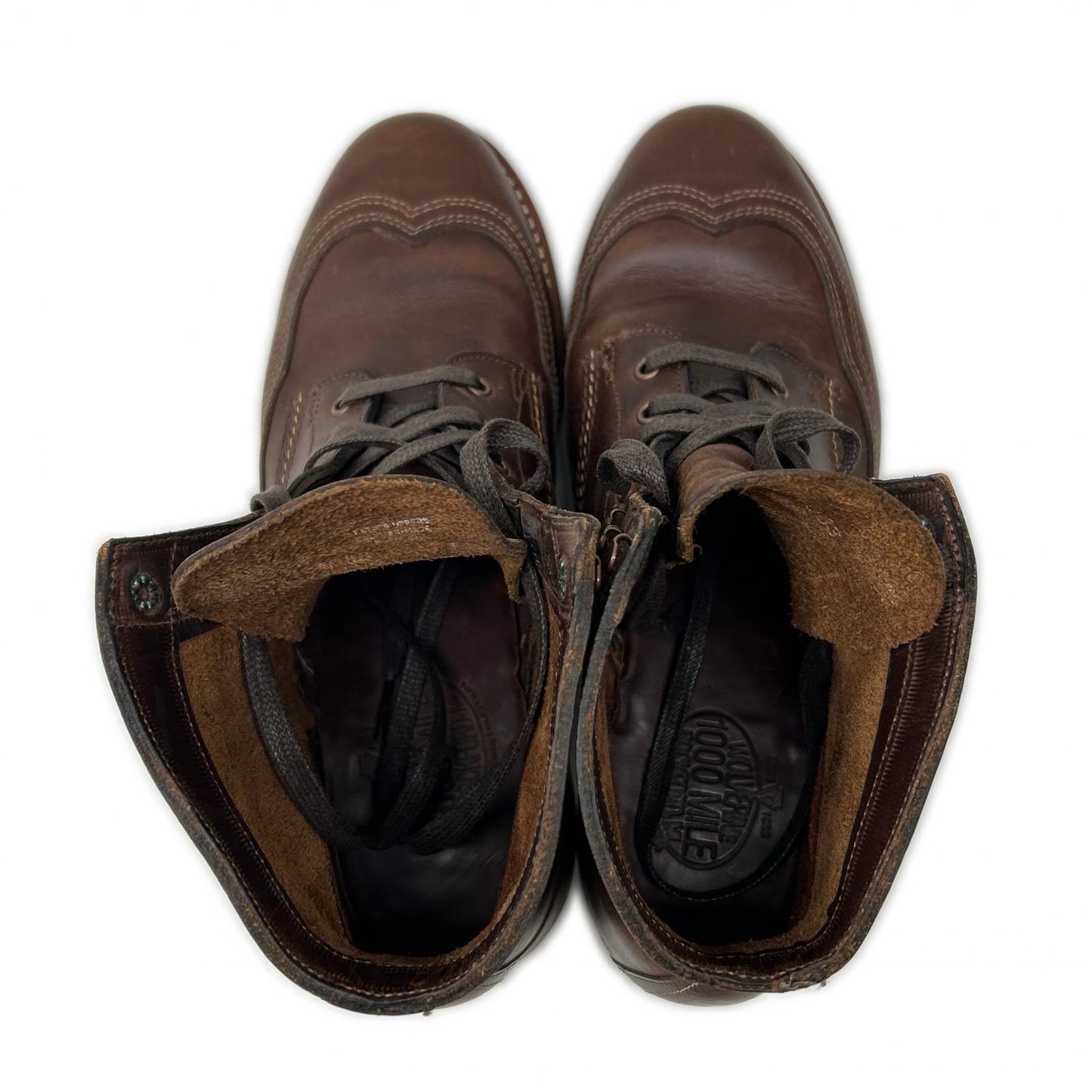WOLVERINE 1000 Mile Leather Boots Brown Size 8