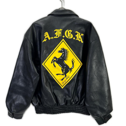 a few Good kids AFGK Faux Leather Jacket Black Size M