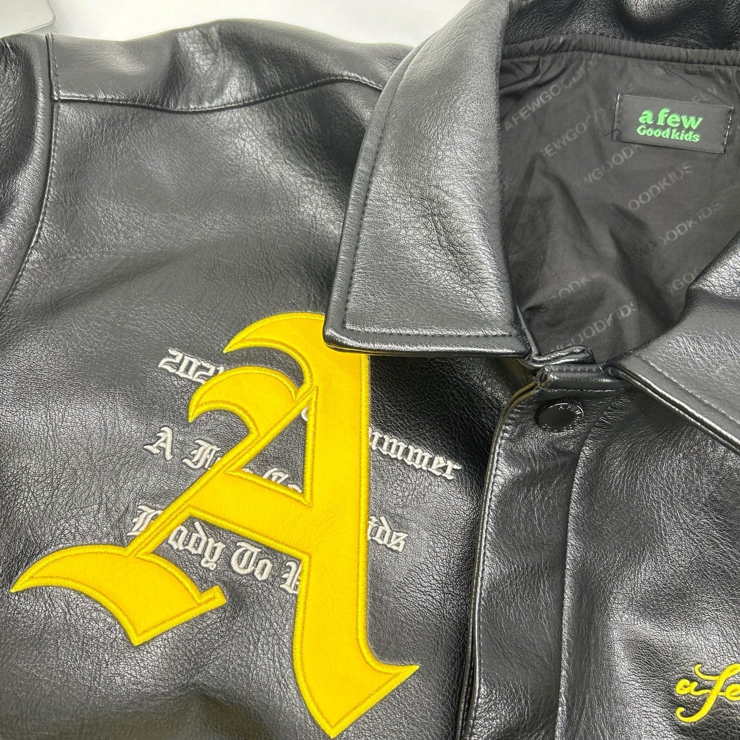a few Good kids AFGK Faux Leather Jacket Black Size M
