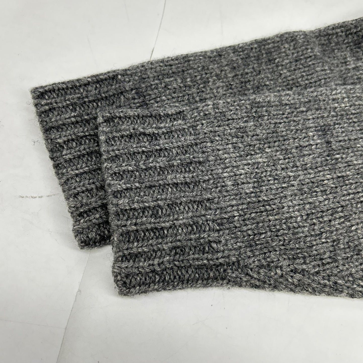 PoloSportRalphLauren 90s Gray V-Neck Wool Knit Polo Size M