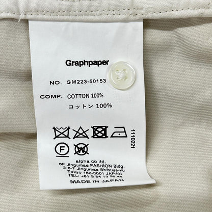 Graphpaper Suvin Corduroy Regular Sleeve Ivory Size F