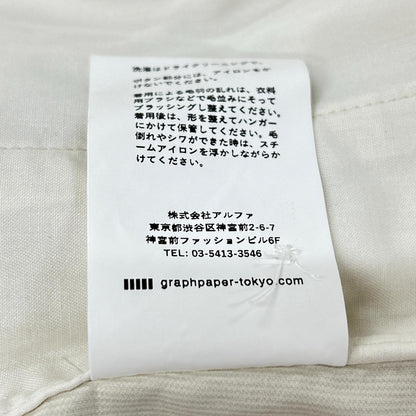 Graphpaper Suvin Corduroy Regular Sleeve Ivory Size F