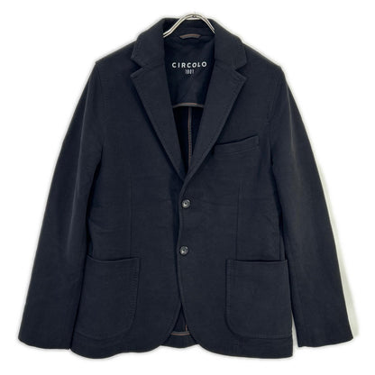 CIRCOLO 2B Cotton Jersey Jacket Black Size 46