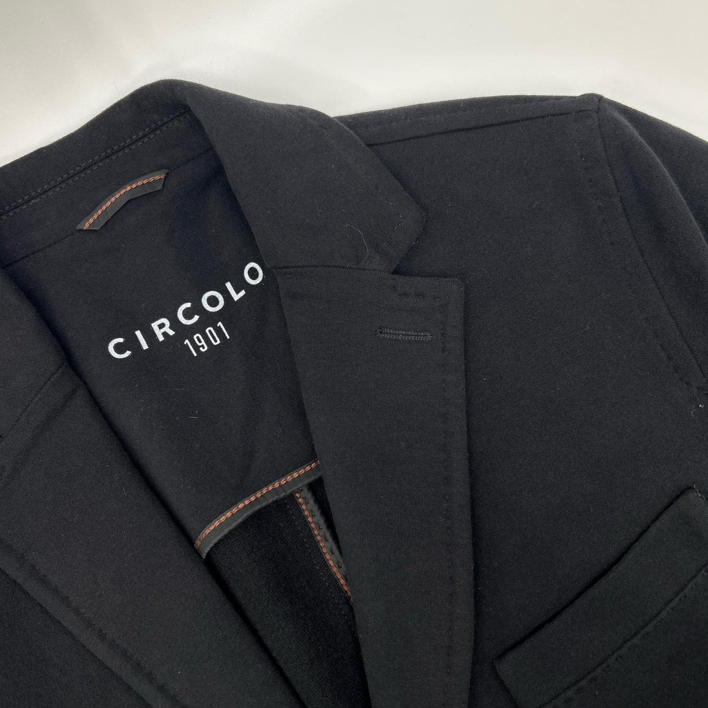 CIRCOLO 2B Cotton Jersey Jacket Black Size 46