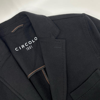 CIRCOLO 2B Cotton Jersey Jacket Black Size 46