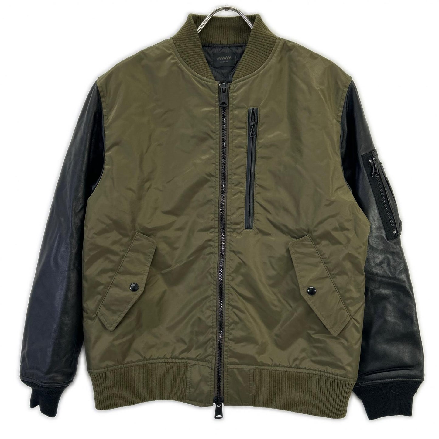 MMMMM M23010M22-1 Lamb Nylon MA-1 Bomber Khaki Size M