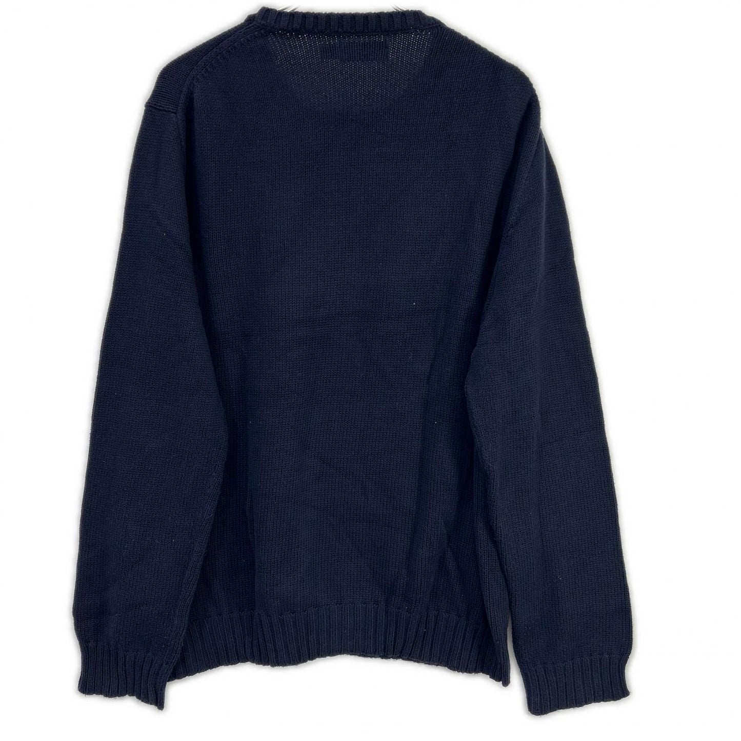 POLO RALPH LAUREN Iconic Flag Cotton Sweater Navy Size L