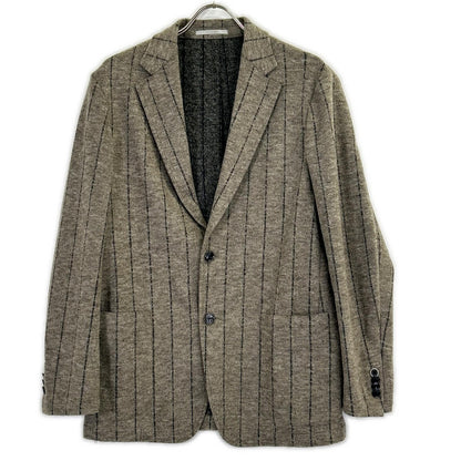 AOURE Wool Wide Stripe Jacket Beige Size L