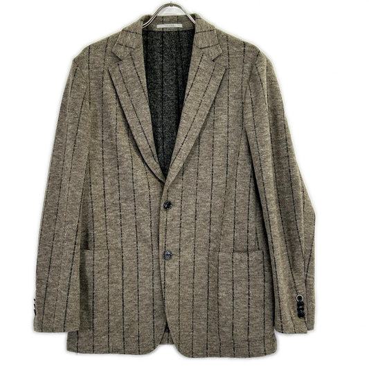 AOURE Wool Wide Stripe Jacket Beige Size L