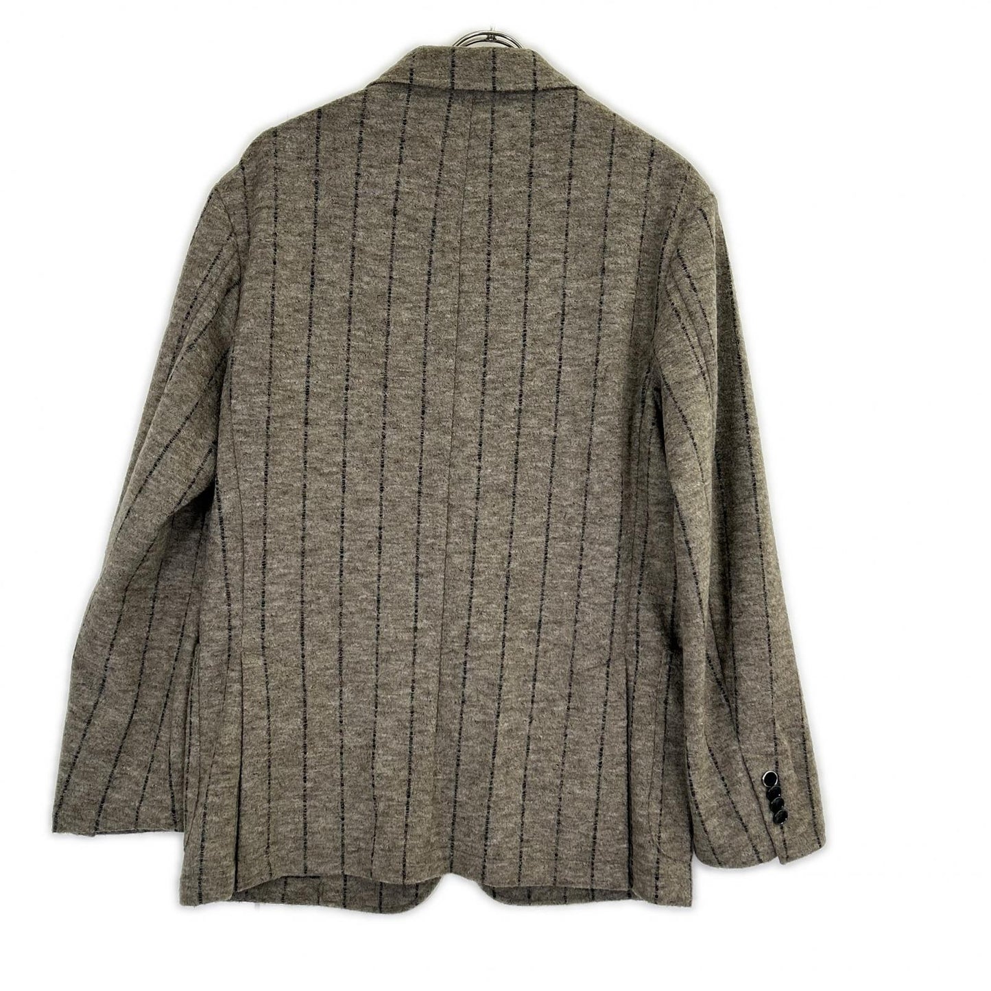 AOURE Wool Wide Stripe Jacket Beige Size L
