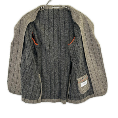 AOURE Wool Wide Stripe Jacket Beige Size L
