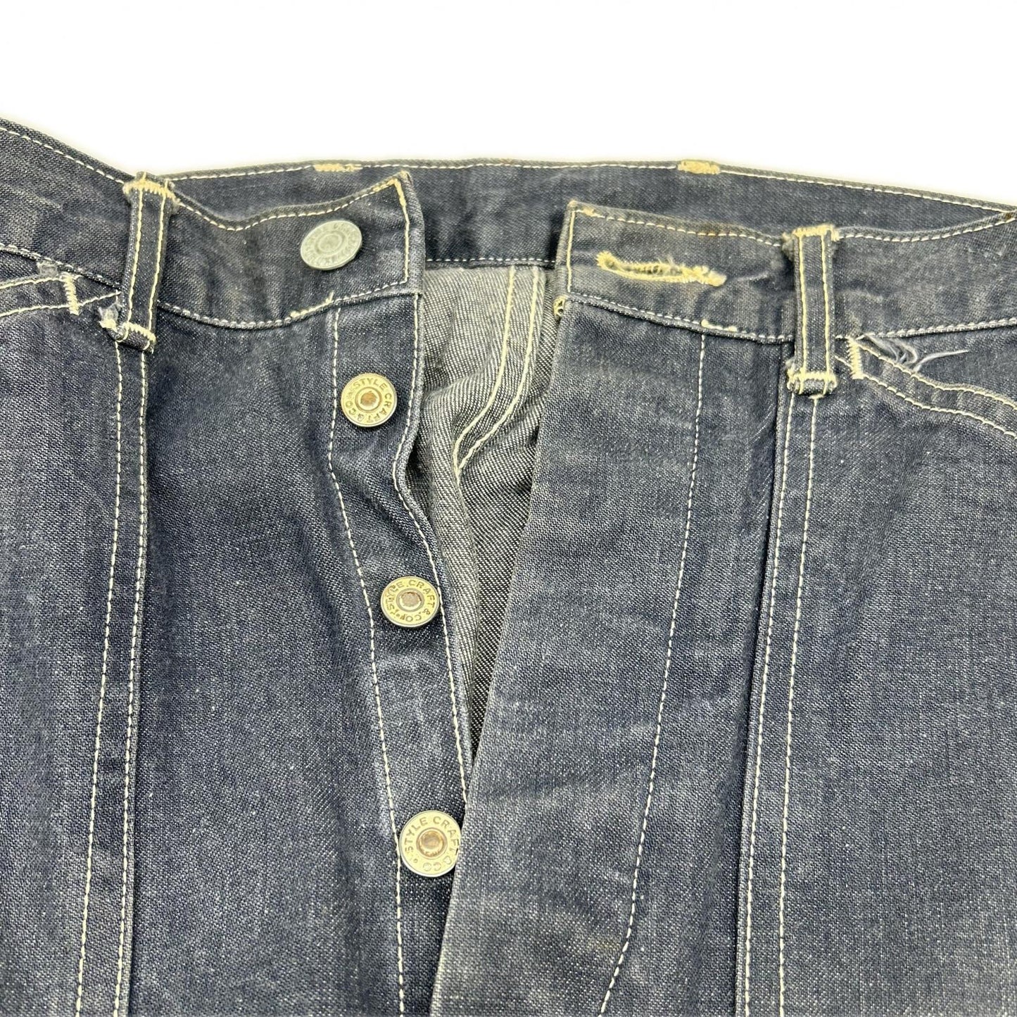 EVISU 2501 Cow Tag Seagull Cinch-back Jeans Size 32x35 Size 32×35