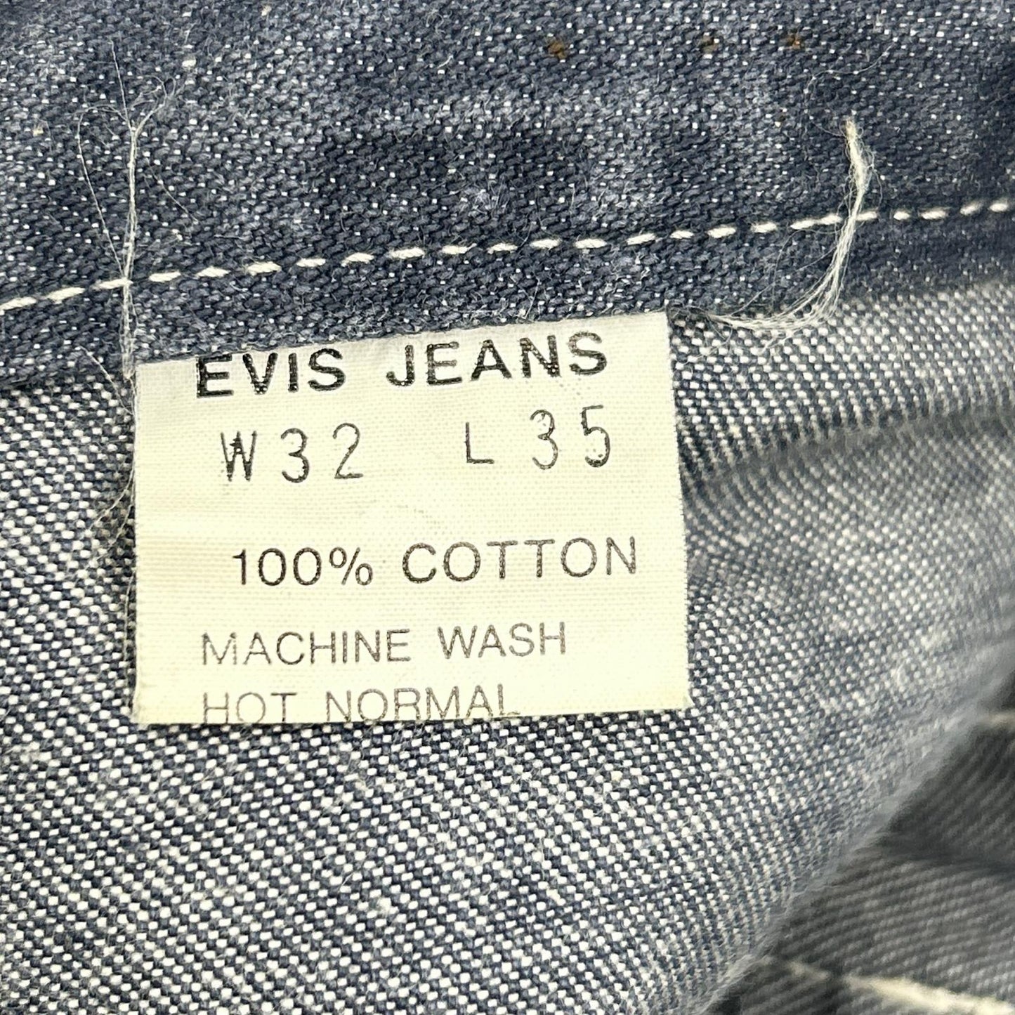 EVISU 2501 Cow Tag Seagull Cinch-back Jeans Size 32x35 Size 32×35
