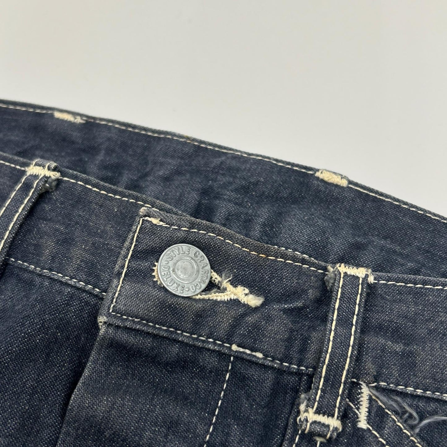 EVISU 2501 Cow Tag Seagull Cinch-back Jeans Size 32x35 Size 32×35