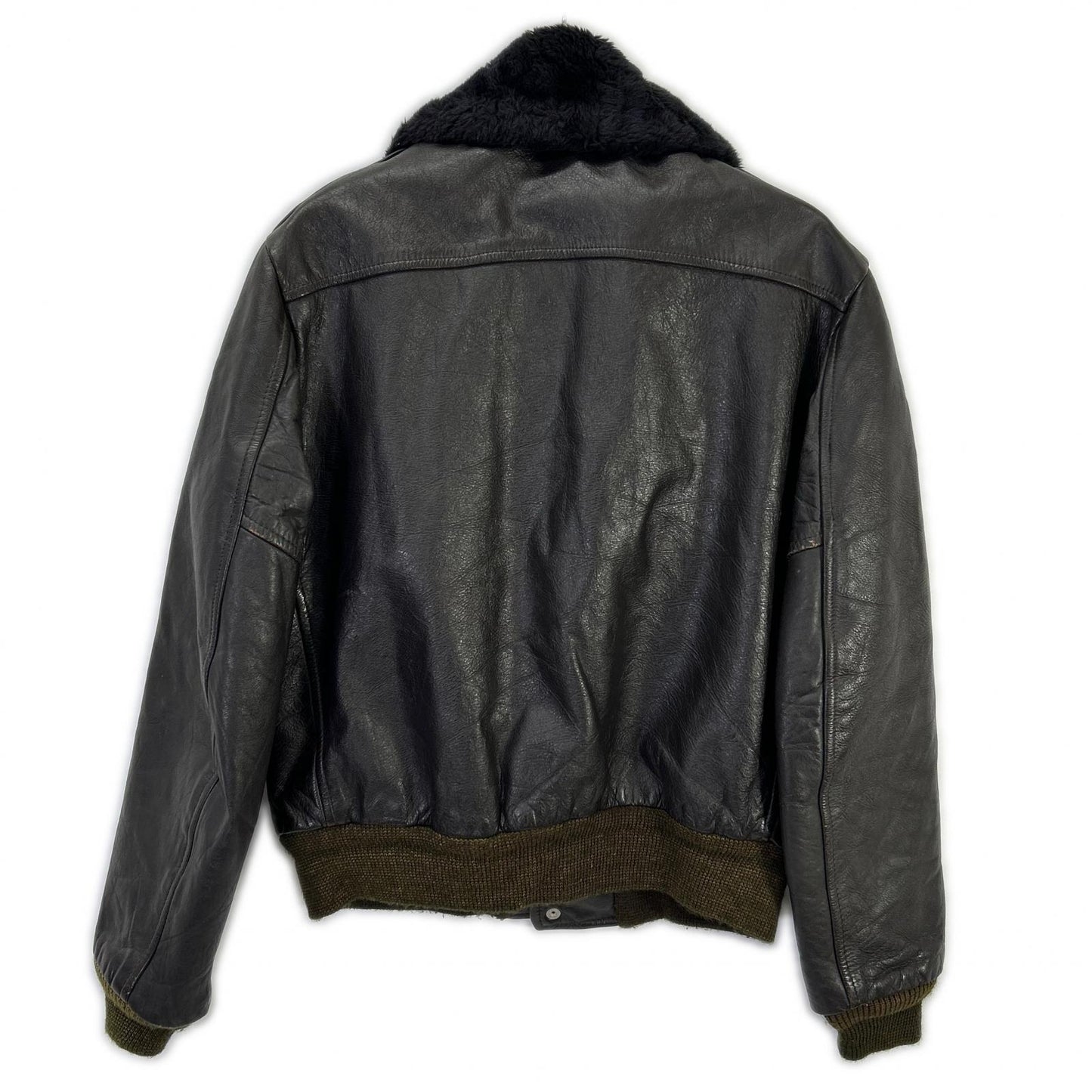 VINTAGE 60s Brown Leather G-1 Flight Jacket Size M