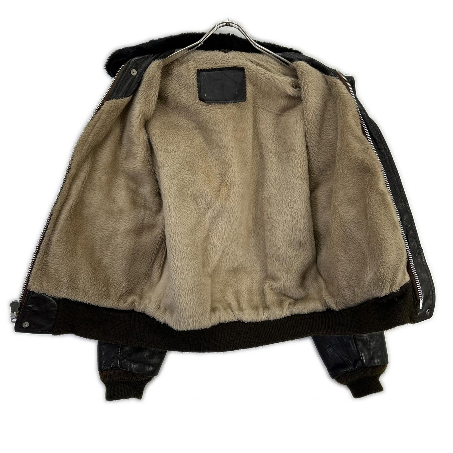 VINTAGE 60s Brown Leather G-1 Flight Jacket Size M