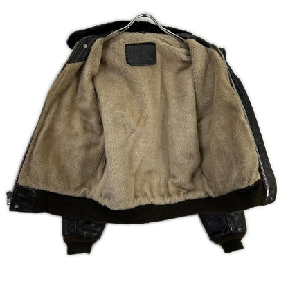 VINTAGE 60s Brown Leather G-1 Flight Jacket Size M