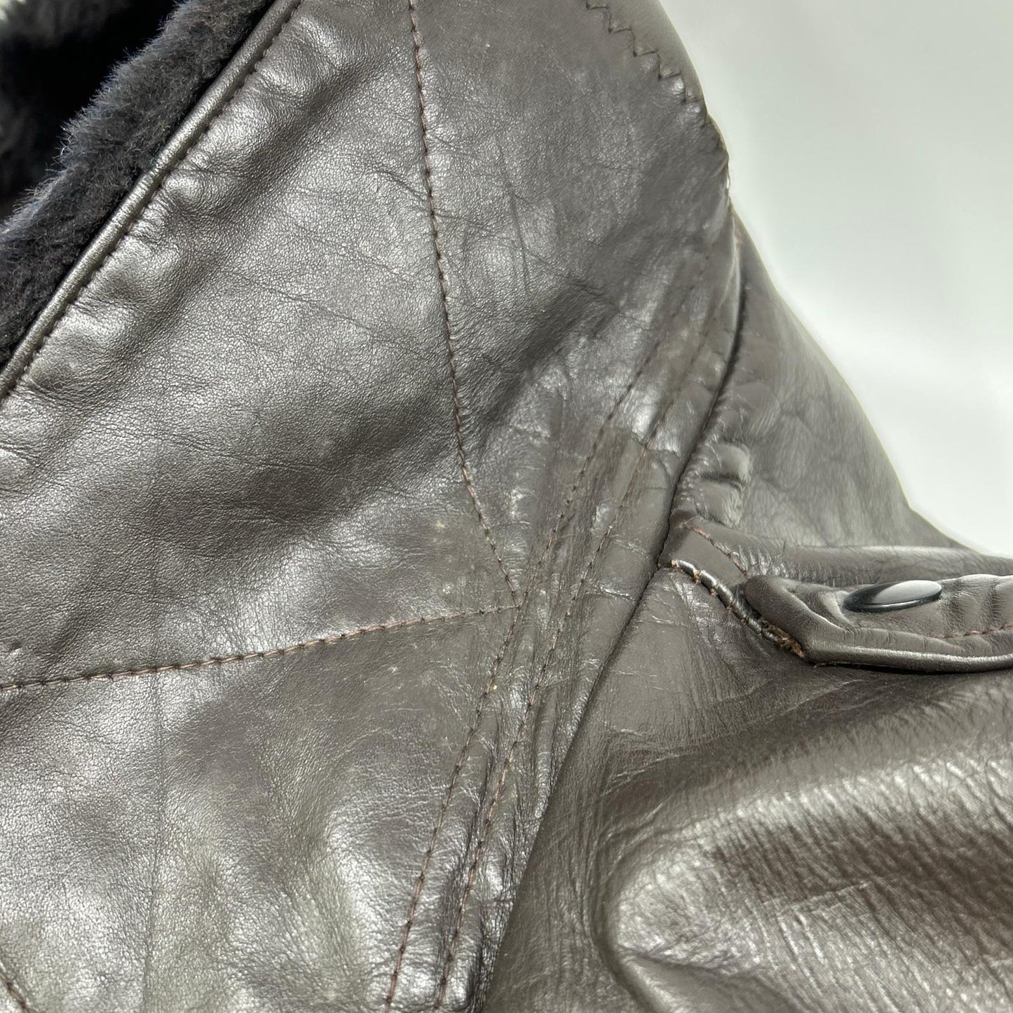 VINTAGE 60s Brown Leather G-1 Flight Jacket Size M