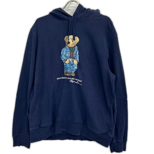 POLO RALPH LAUREN Polo Bear Cotton Hoodie Navy Size L