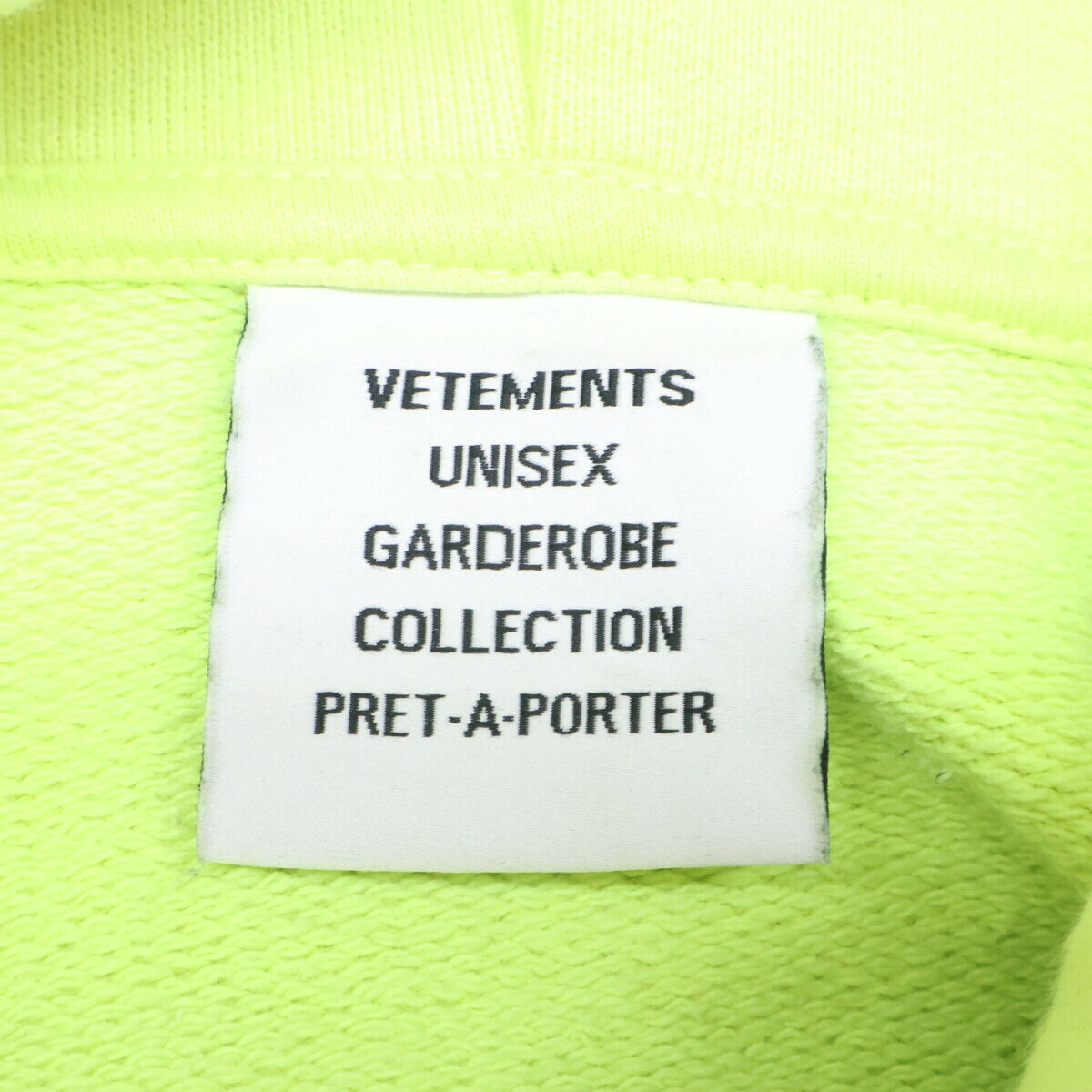 VETEMENTS 23AW Logo Gradient Hoodie Yellow/Green Size S
