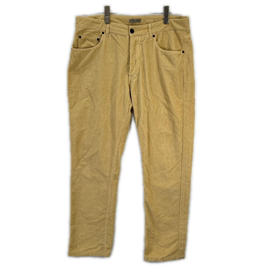 BOTTEGA VENETA Fine-Rib Corduroy Pants Yellow-Beige Size 52
