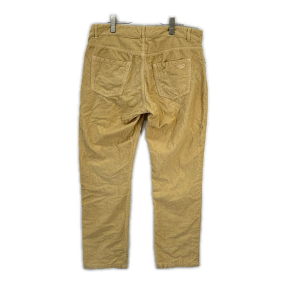 BOTTEGA VENETA Fine-Rib Corduroy Pants Yellow-Beige Size 52