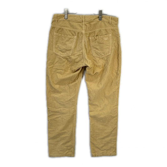 BOTTEGA VENETA Fine-Rib Corduroy Pants Yellow-Beige Size 52