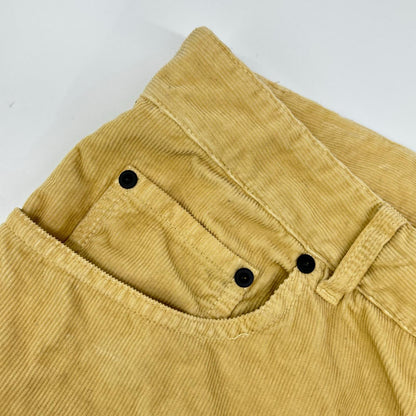 BOTTEGA VENETA Fine-Rib Corduroy Pants Yellow-Beige Size 52