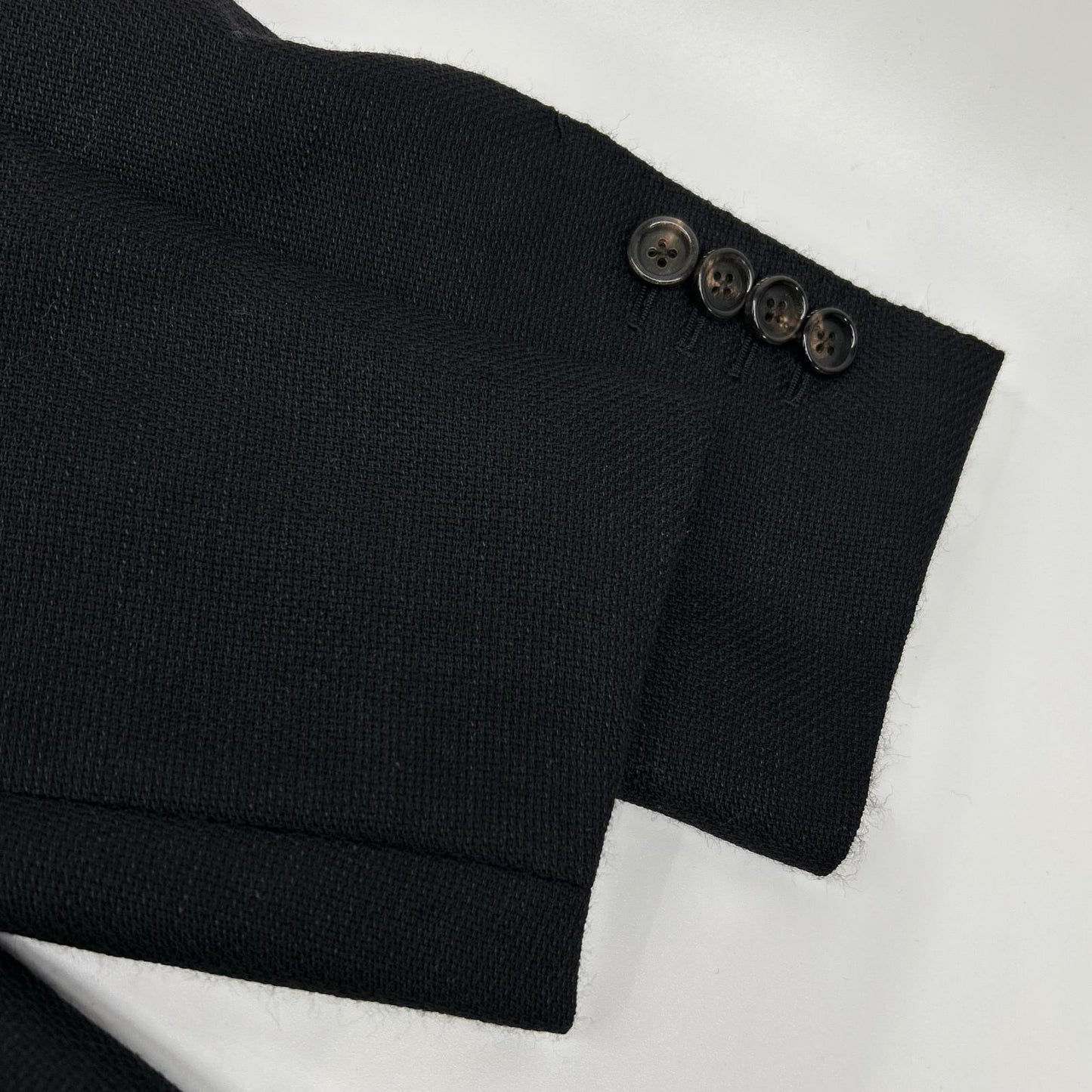 LARDINI JI97809RW Wool Blazer Jacket Black Size 44