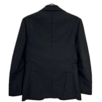 LARDINI JI97809RW Wool Blazer Jacket Black Size 44