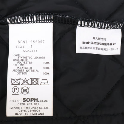 SOPHNET. x LAVENHAM BRUNDON Quilted Hooded Coat Black Size 2