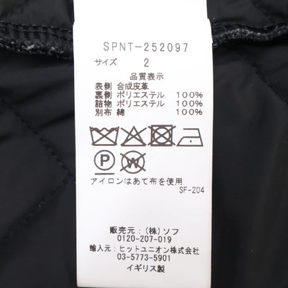 SOPHNET. x LAVENHAM BRUNDON Quilted Hooded Coat Black Size 2