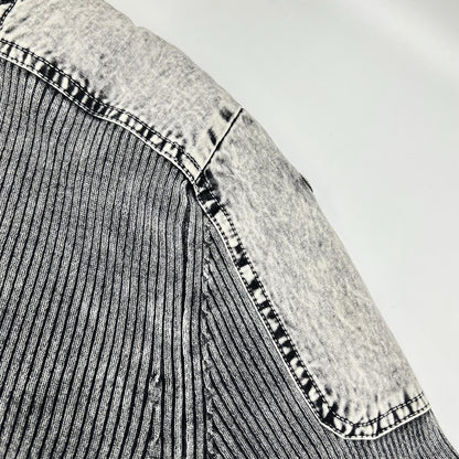 DIESEL K-MARTIN Distressed Rib Knit Gray Size XS