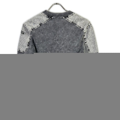 DIESEL K-MARTIN Distressed Rib Knit Gray Size XS