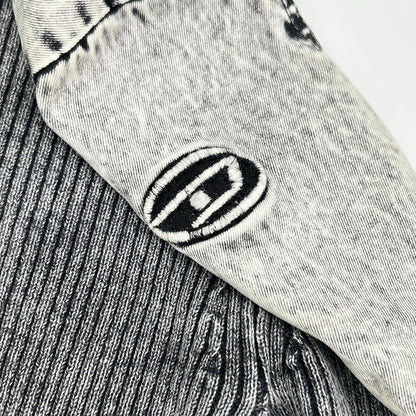 DIESEL K-MARTIN Distressed Rib Knit Gray Size XS