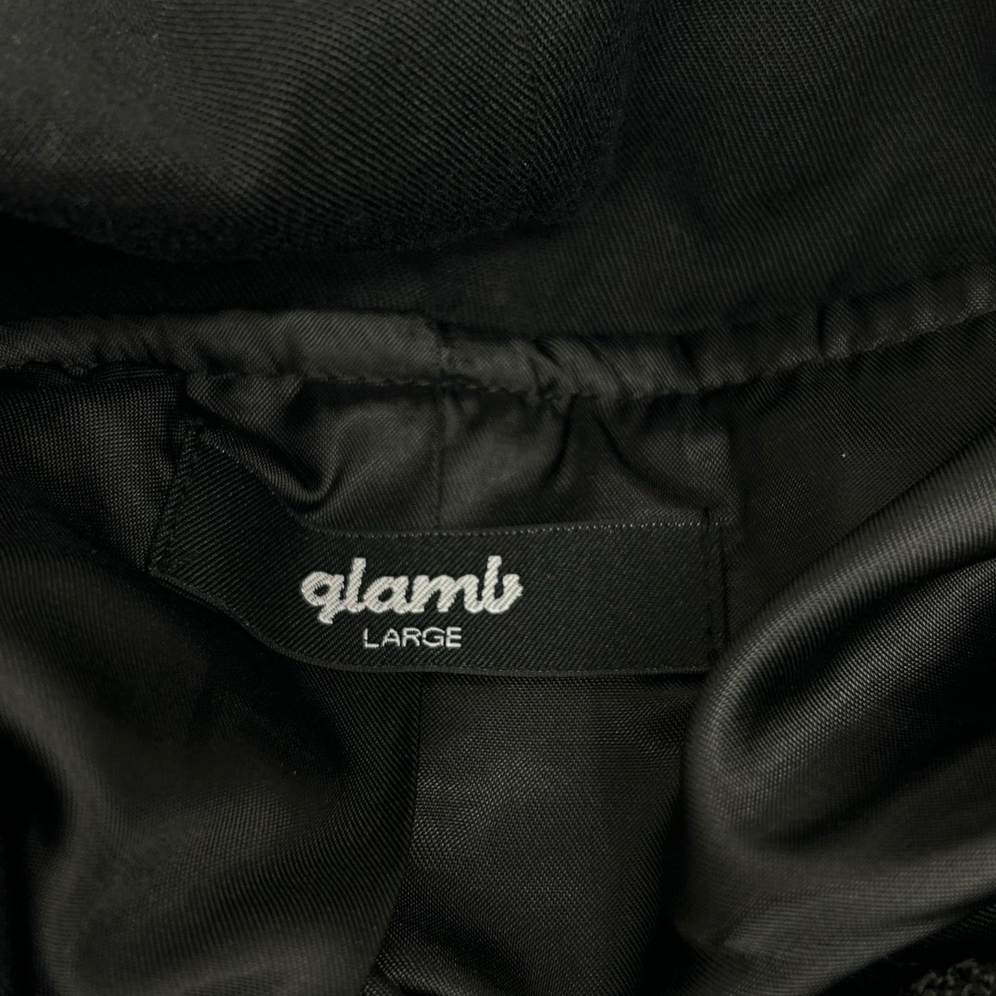 (g) Stand Drape Neck Jacket Black Size L