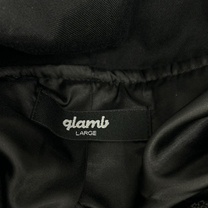 (g) Stand Drape Neck Jacket Black Size L