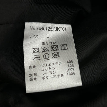 (g) Stand Drape Neck Jacket Black Size L