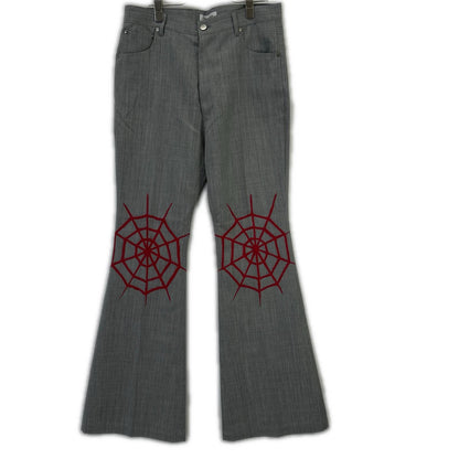 TENDER PERSON Spider Knees Flare Pants Gray Size 4