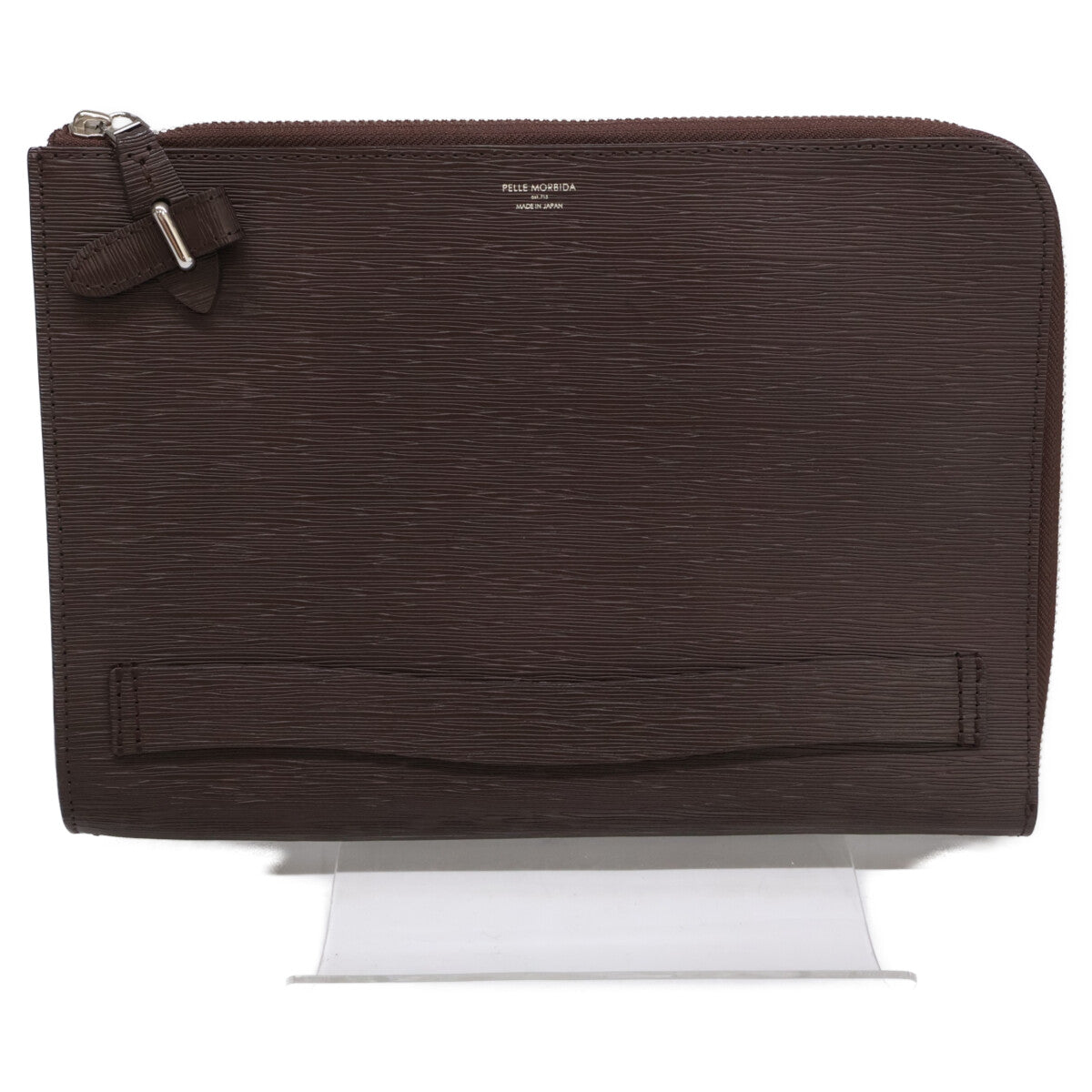 PELLE MORBIDA CA205 CAPITANO Dark Brown Clutch Size ONE SIZE