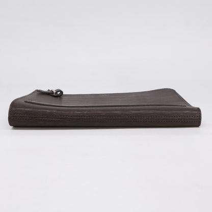 PELLE MORBIDA CA205 CAPITANO Dark Brown Clutch Size ONE SIZE