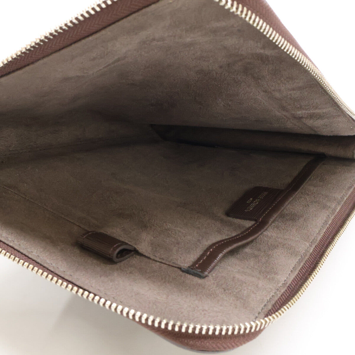 PELLE MORBIDA CA205 CAPITANO Dark Brown Clutch Size ONE SIZE
