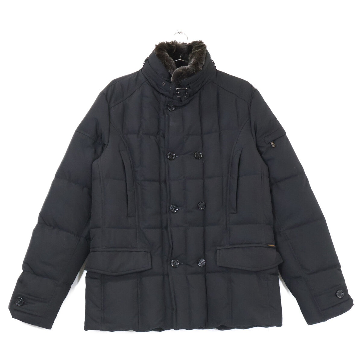 MOORER SIRO-KM Fur Collar Down Jacket Black Size 48
