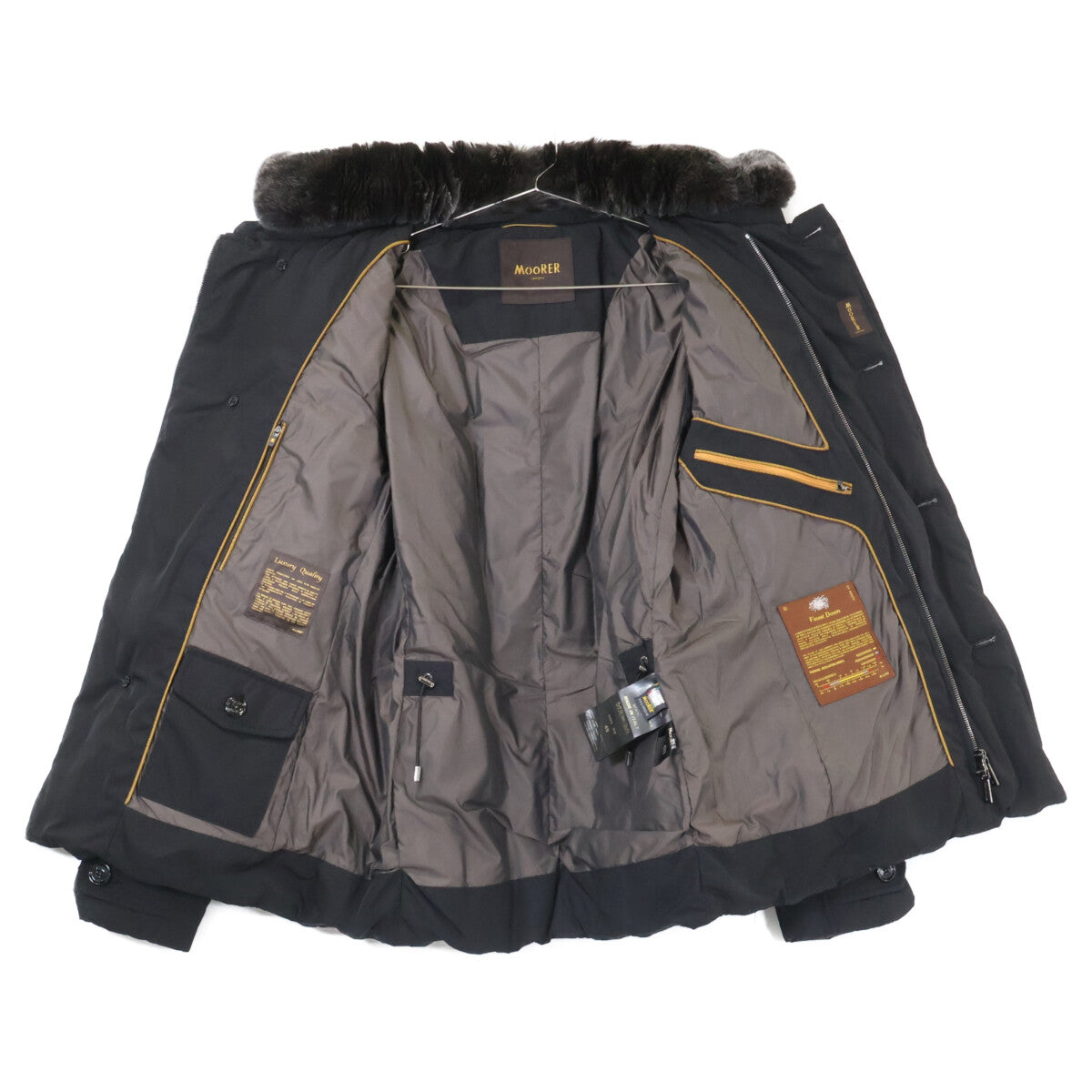 MOORER SIRO-KM Fur Collar Down Jacket Black Size 48