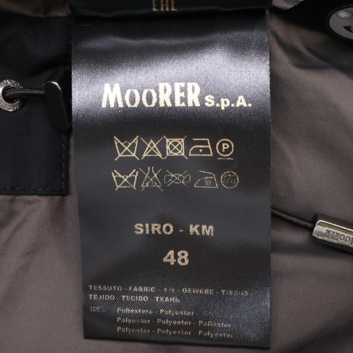 MOORER SIRO-KM Fur Collar Down Jacket Black Size 48