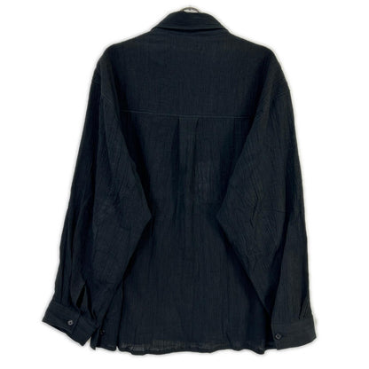 ANCELLM ANC-SH92 Black Crepe Shirt Jacket