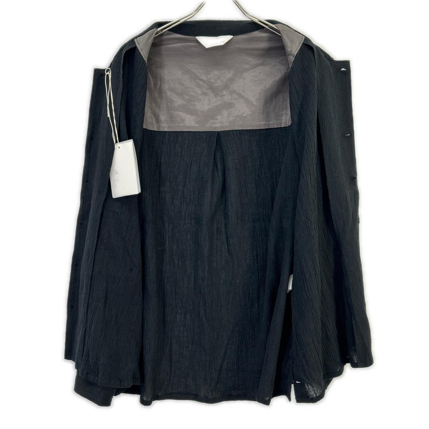 ANCELLM ANC-SH92 Black Crepe Shirt Jacket