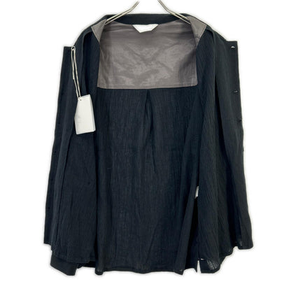 ANCELLM ANC-SH92 Black Crepe Shirt Jacket