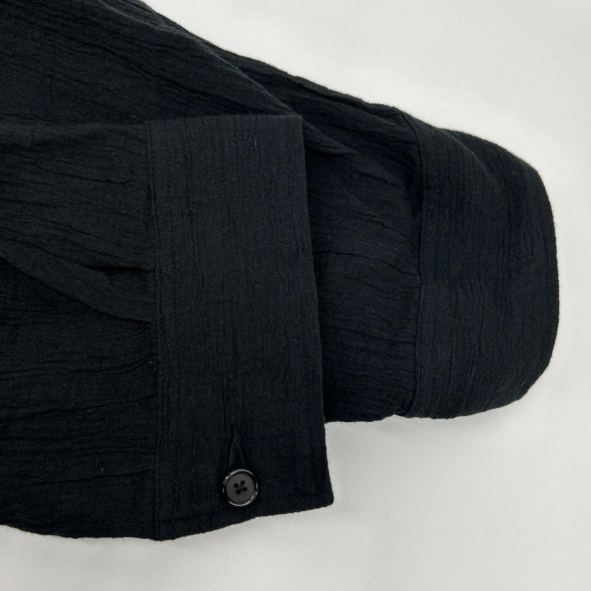 ANCELLM ANC-SH92 Black Crepe Shirt Jacket