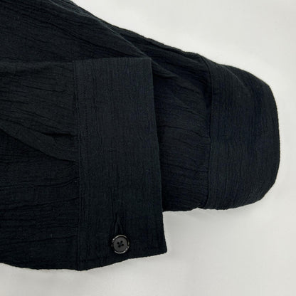 ANCELLM ANC-SH92 Black Crepe Shirt Jacket